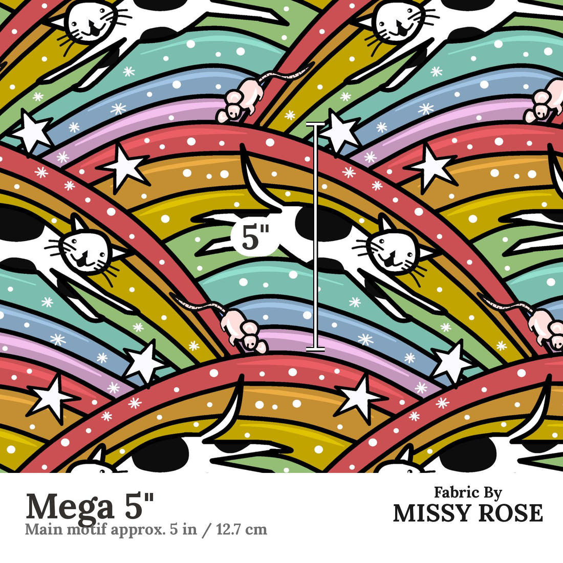 Scandi 27 Mega 5 inch print scale guide | Fabric by Missy Rose