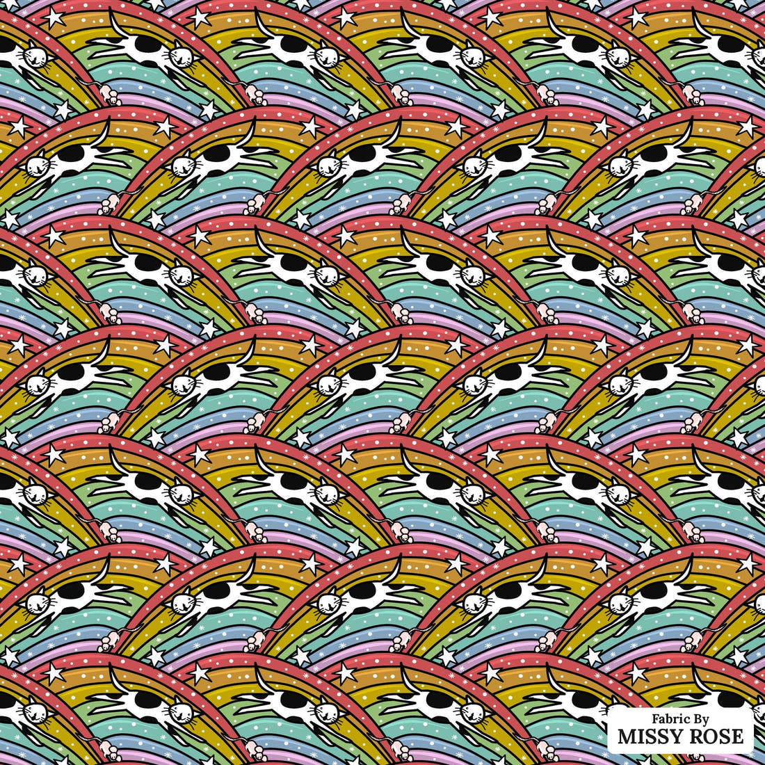 Scandi 27 - flat view of the print, zoom in for detail | Fabric by Missy Rose