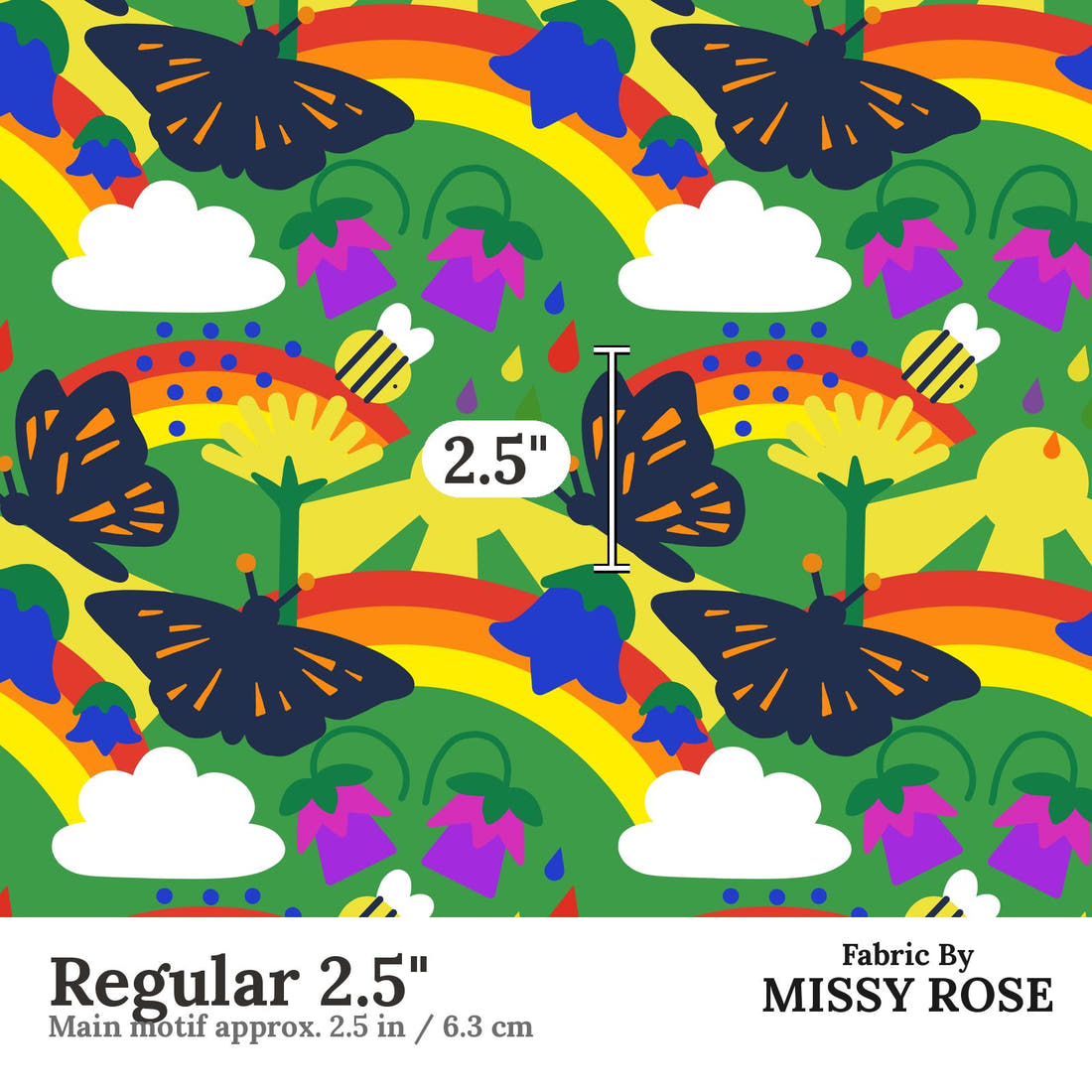 Scandi 28 Regular 2.5 inch print scale guide | Fabric by Missy Rose