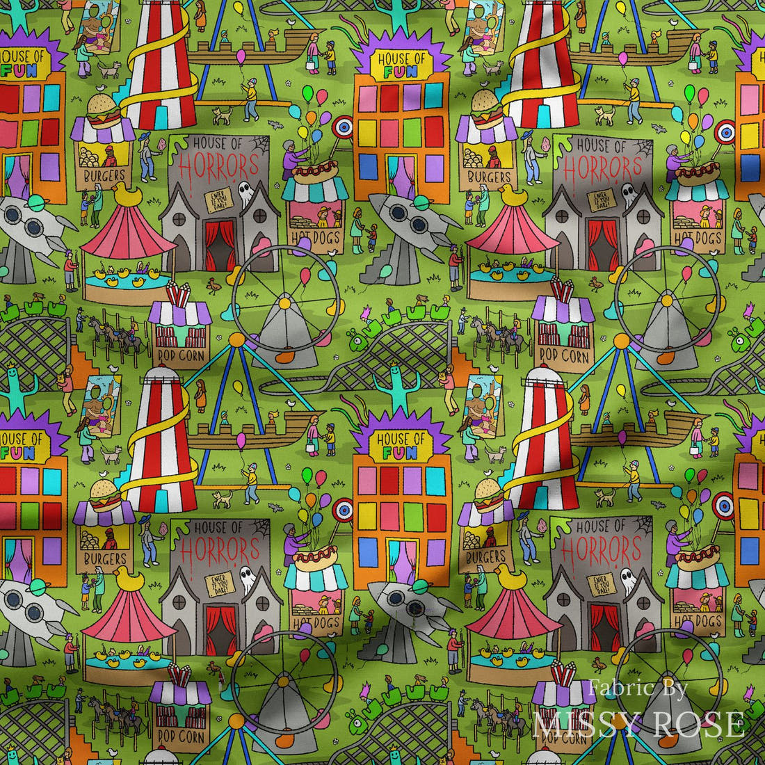 Scandi 29 draped fabric mockup - custom printed fabric by the metre | Fabric by Missy Rose