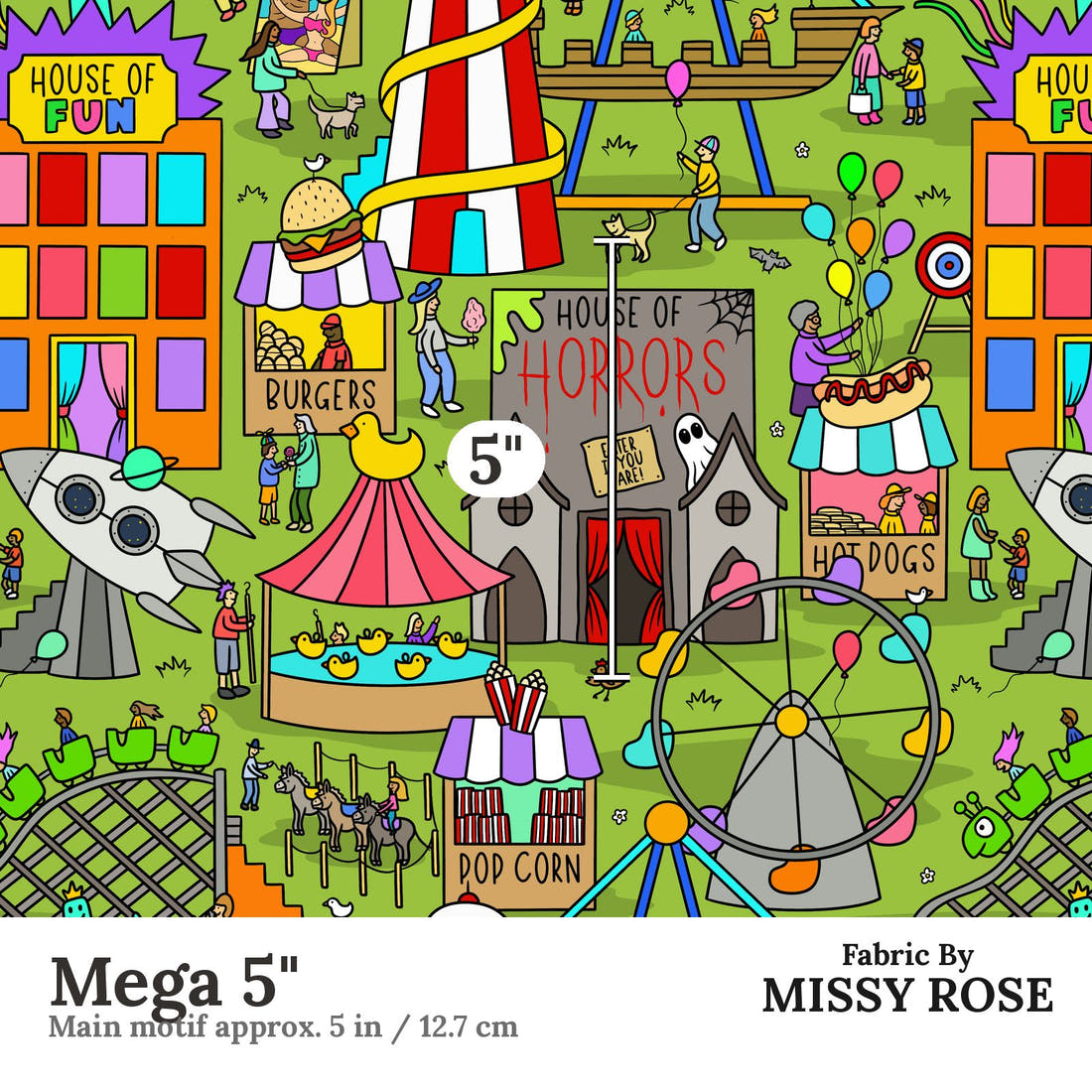 Scandi 29 Mega 5 inch print scale guide | Fabric by Missy Rose