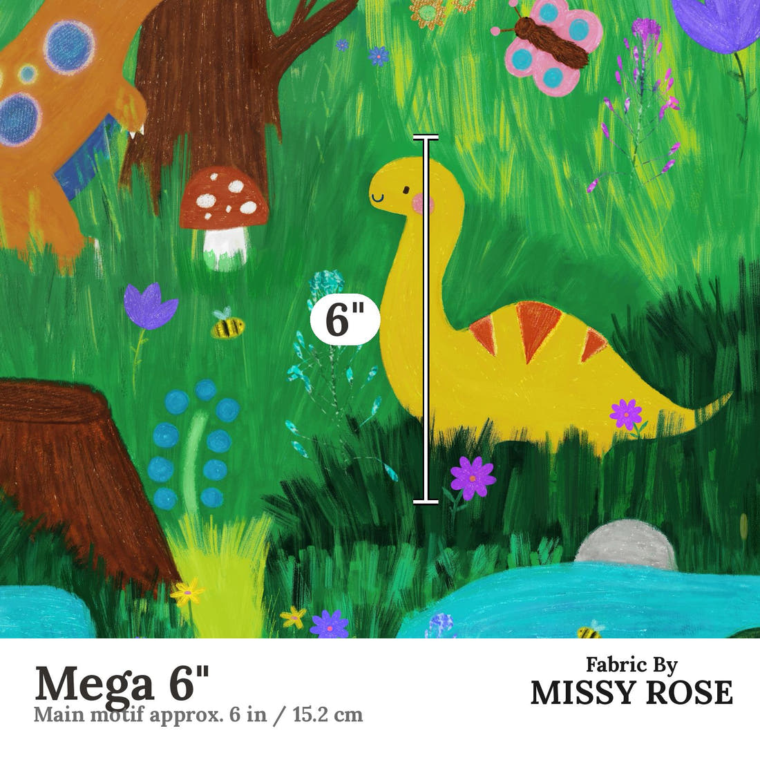 Scandi 3 Mega 6 inch print scale guide | Fabric by Missy Rose