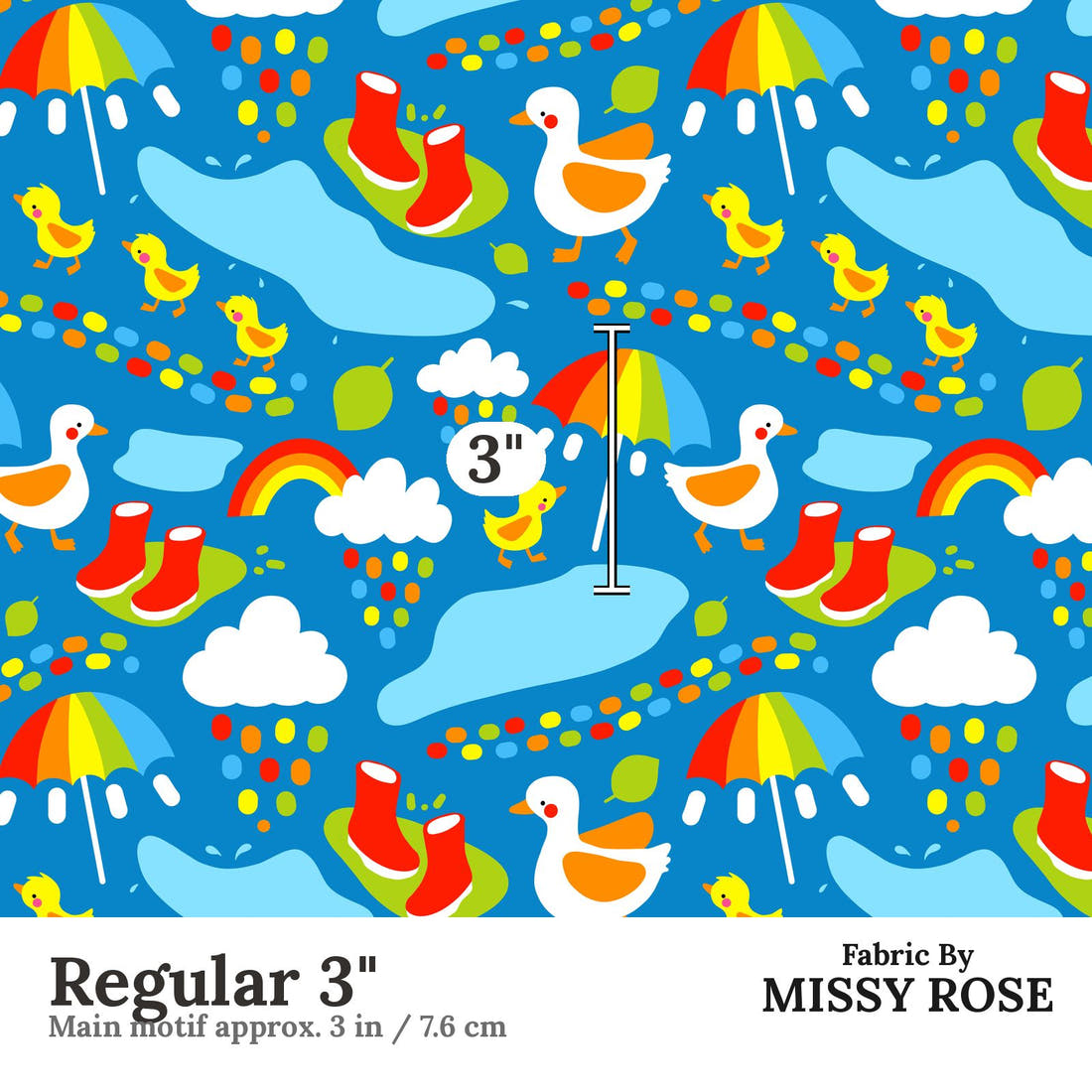 Scandi 31 Regular 3 inch print scale guide | Fabric by Missy Rose
