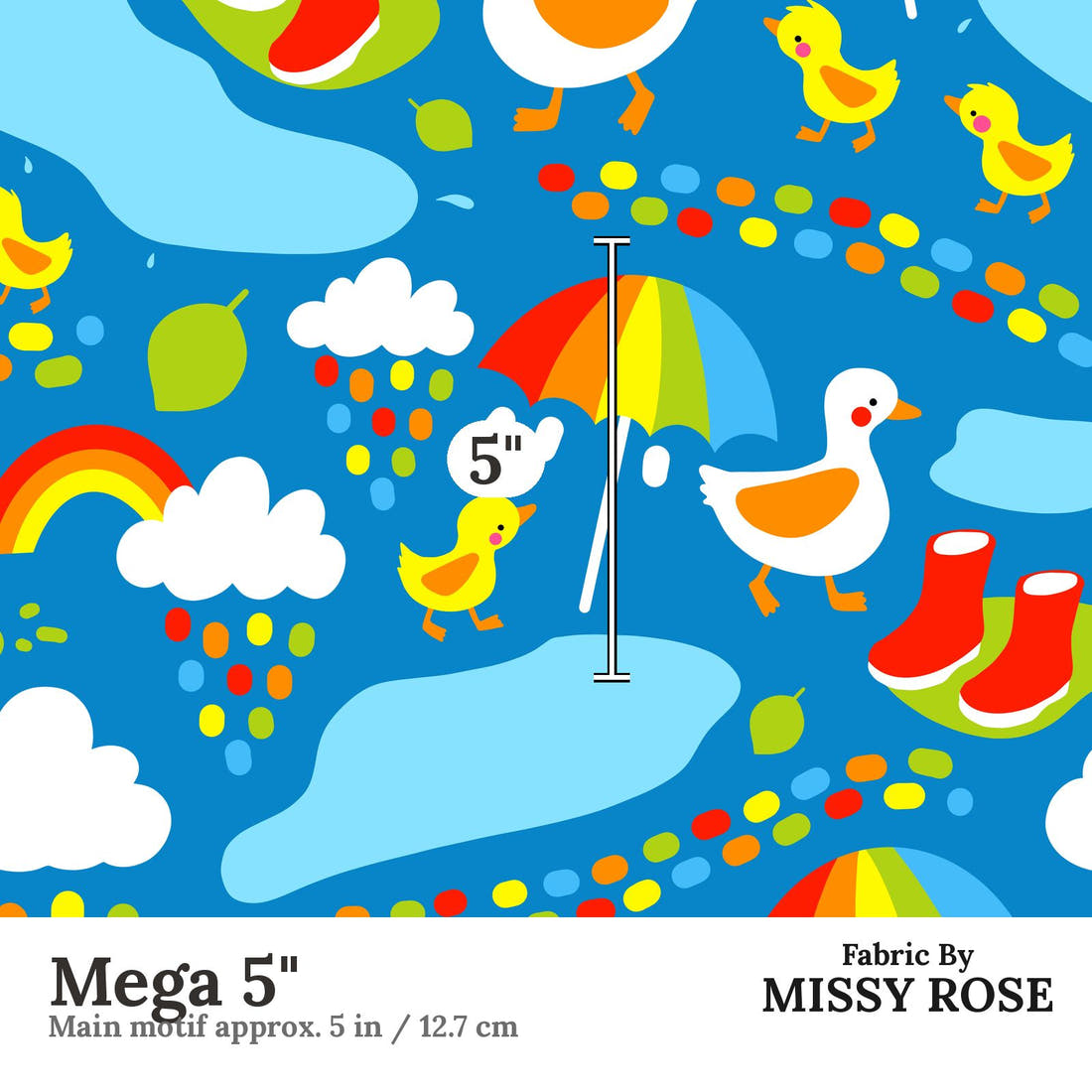 Scandi 31 Mega 5 inch print scale guide | Fabric by Missy Rose