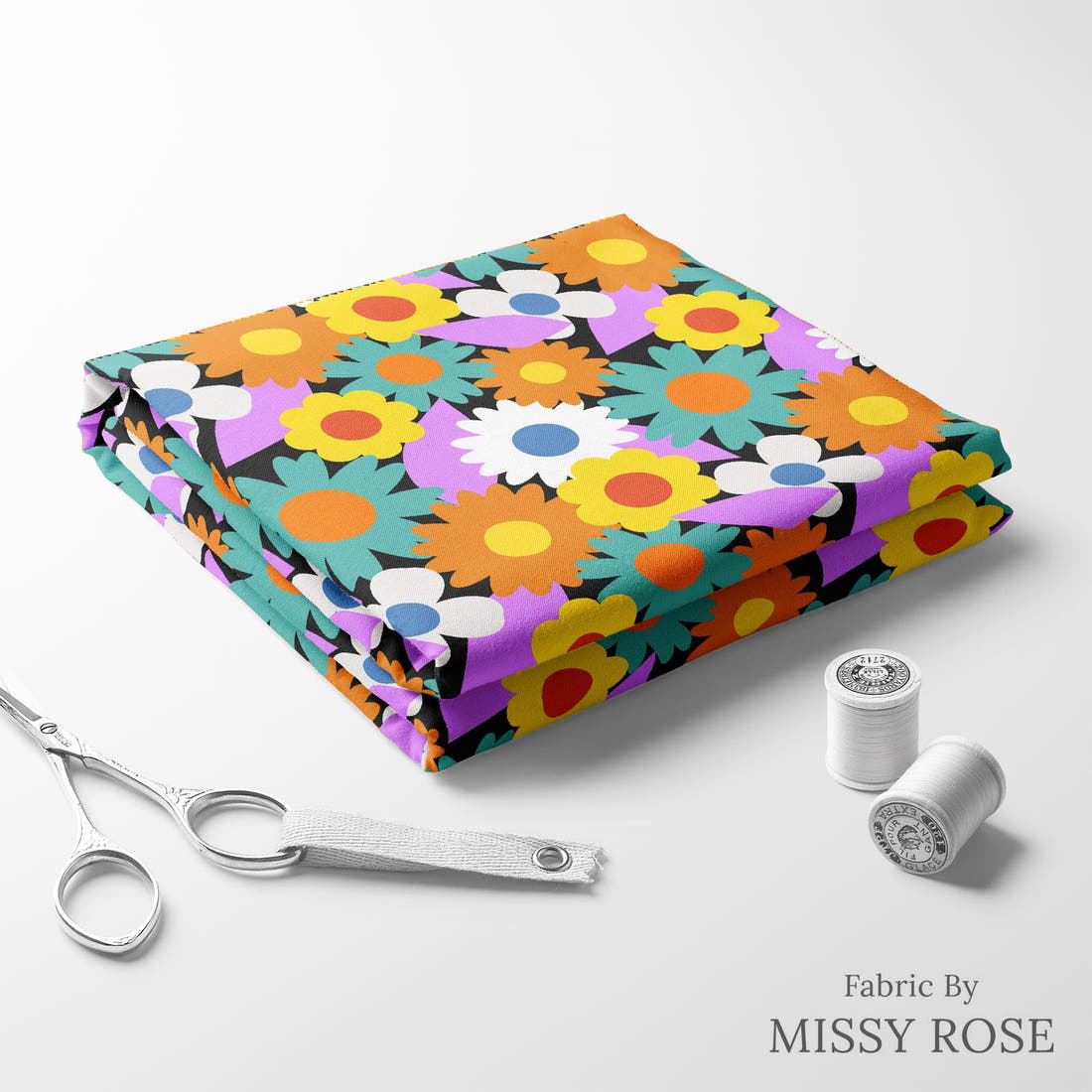 Scandi 32 folded fabric stack with matching thread - pre-order fabric Australia | Fabric by Missy Rose