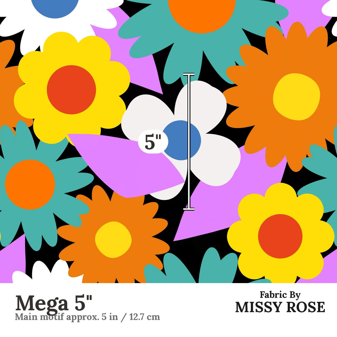 Scandi 32 Mega 5 inch print scale guide | Fabric by Missy Rose