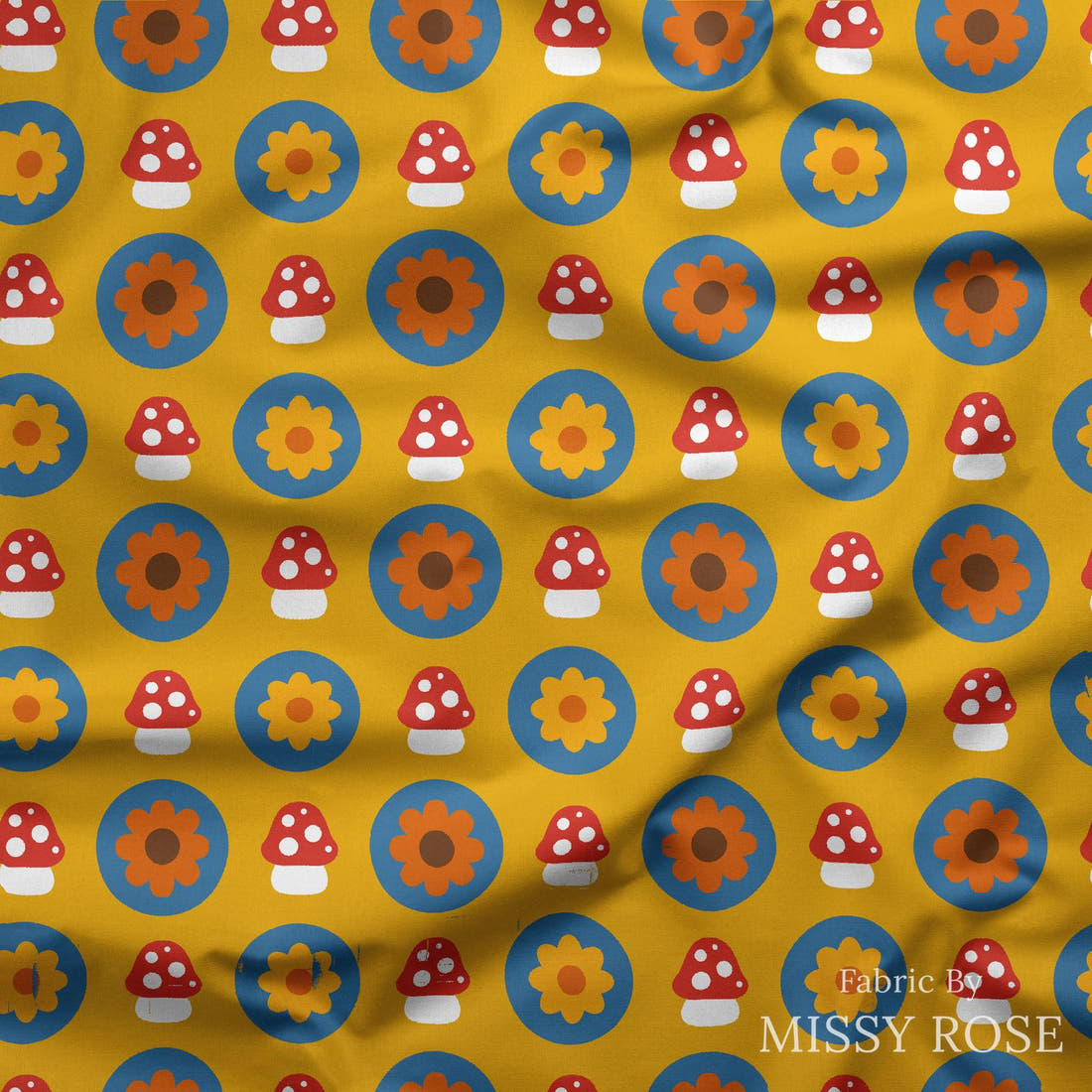 Scandi 34 draped fabric mockup - custom printed fabric by the metre | Fabric by Missy Rose