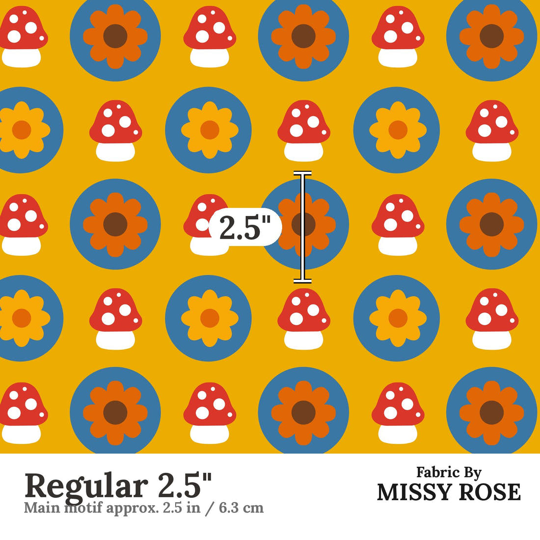 Scandi 34 Regular 2.5 inch print scale guide | Fabric by Missy Rose