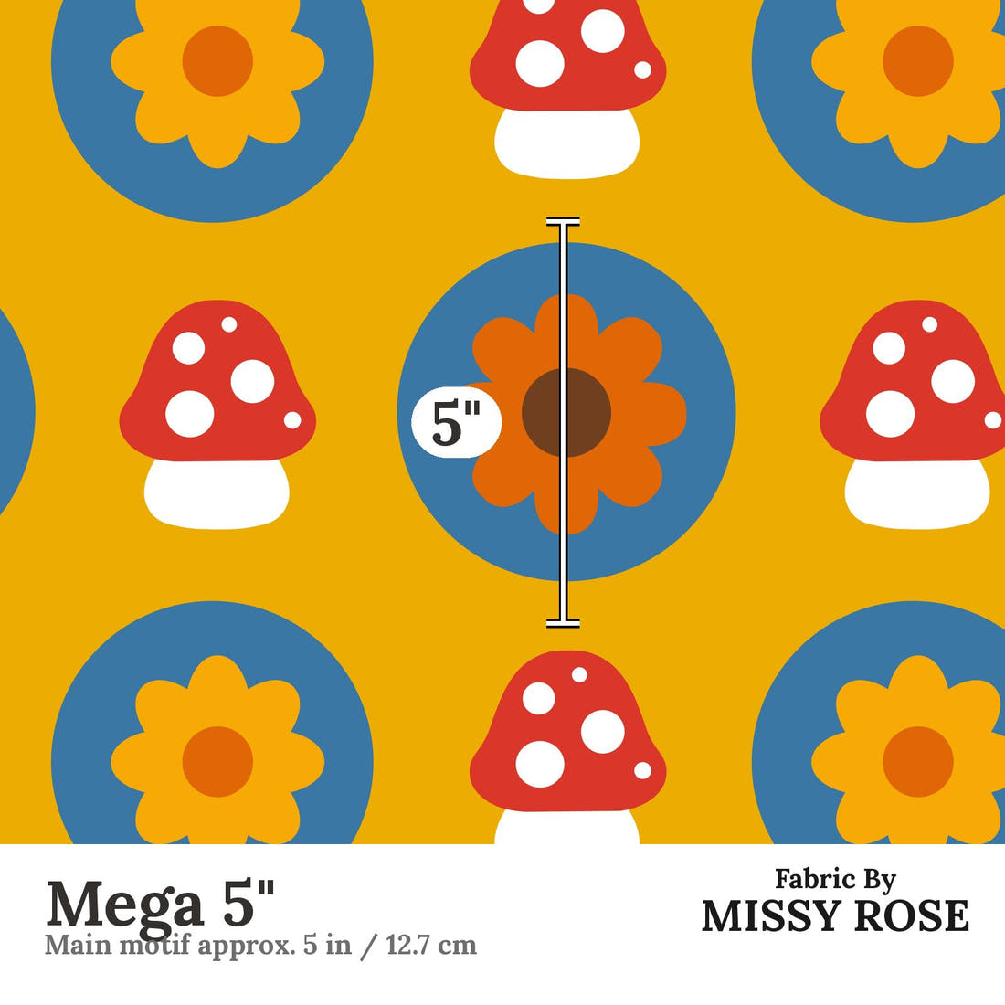 Scandi 34 Mega 5 inch print scale guide | Fabric by Missy Rose