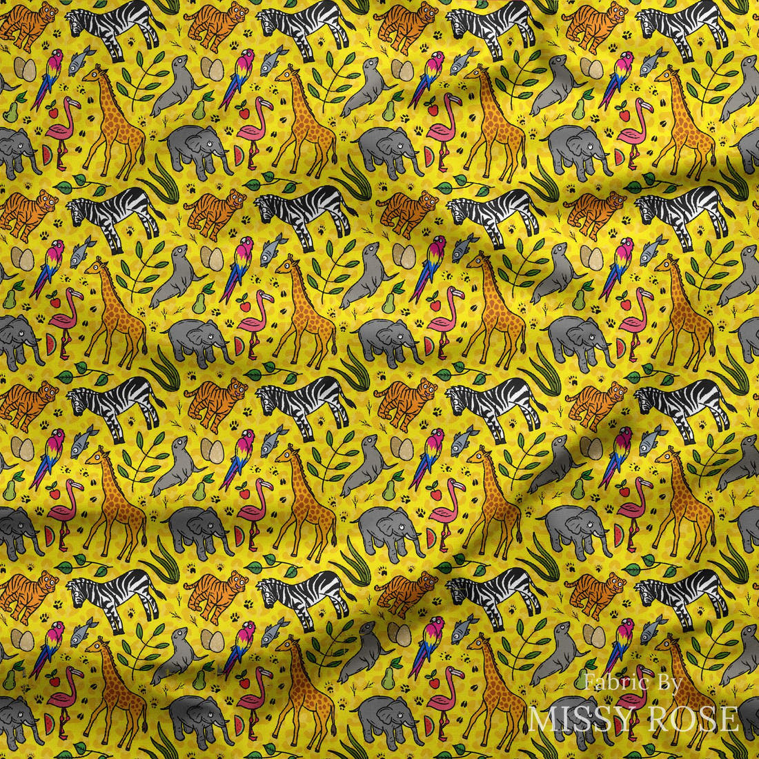 Scandi 7 draped fabric mockup - custom printed fabric by the metre | Fabric by Missy Rose