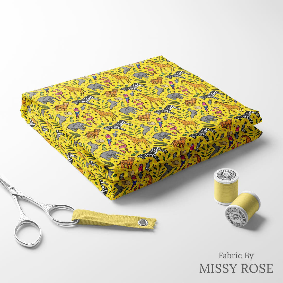 Scandi 7 folded fabric stack with matching thread - pre-order fabric Australia | Fabric by Missy Rose