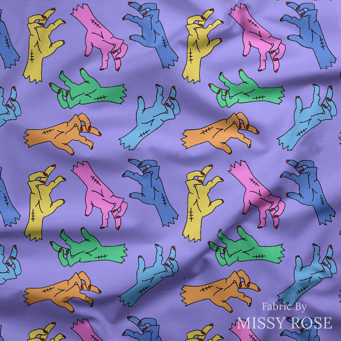 Studio Saturate Fabric 01 draped fabric mockup - custom printed fabric by the metre | Fabric by Missy Rose