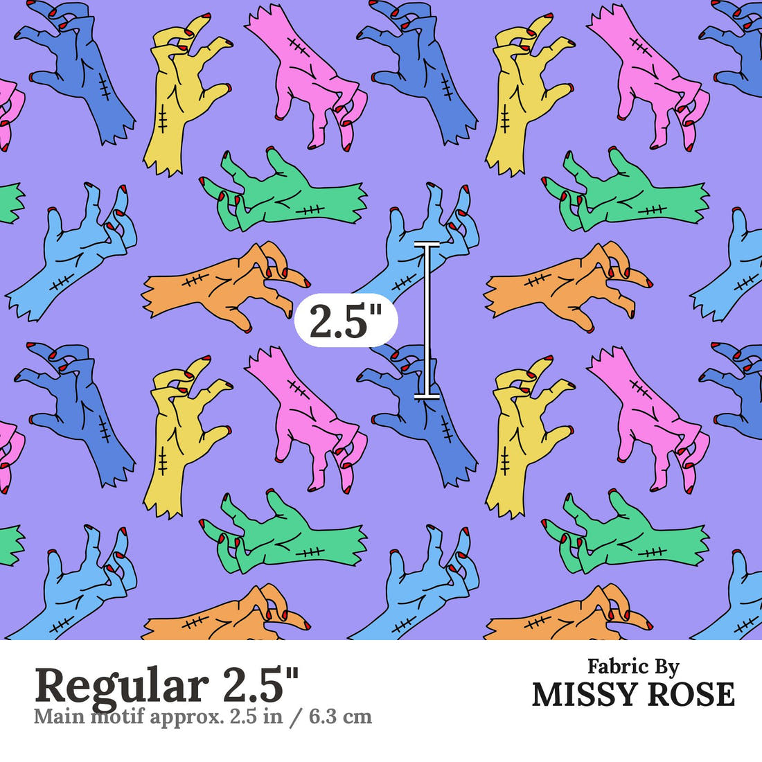 Studio Saturate Fabric 01 Regular 2.5 inch print scale guide | Fabric by Missy Rose