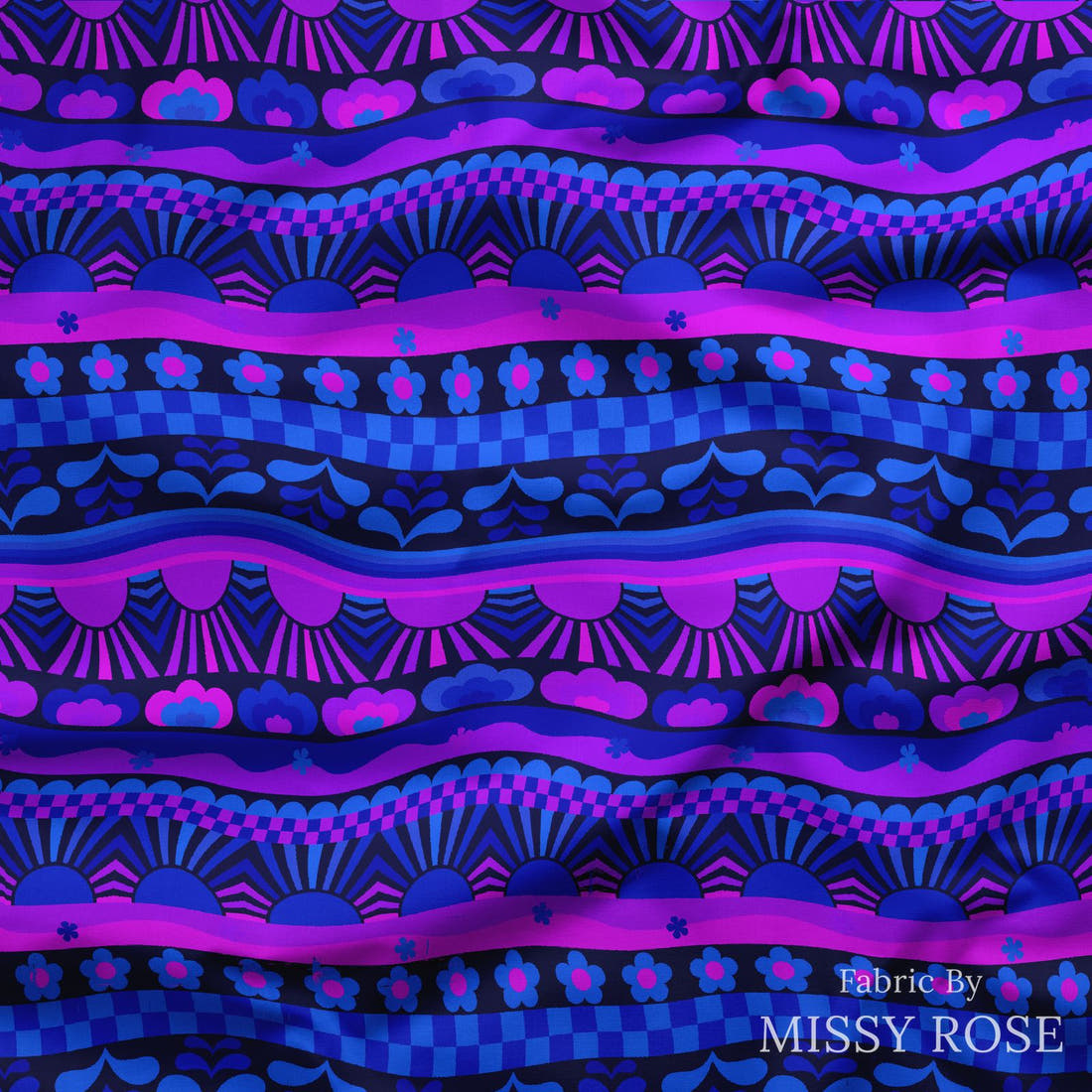 Studio Saturate Fabric 03 draped fabric mockup - custom printed fabric by the metre | Fabric by Missy Rose