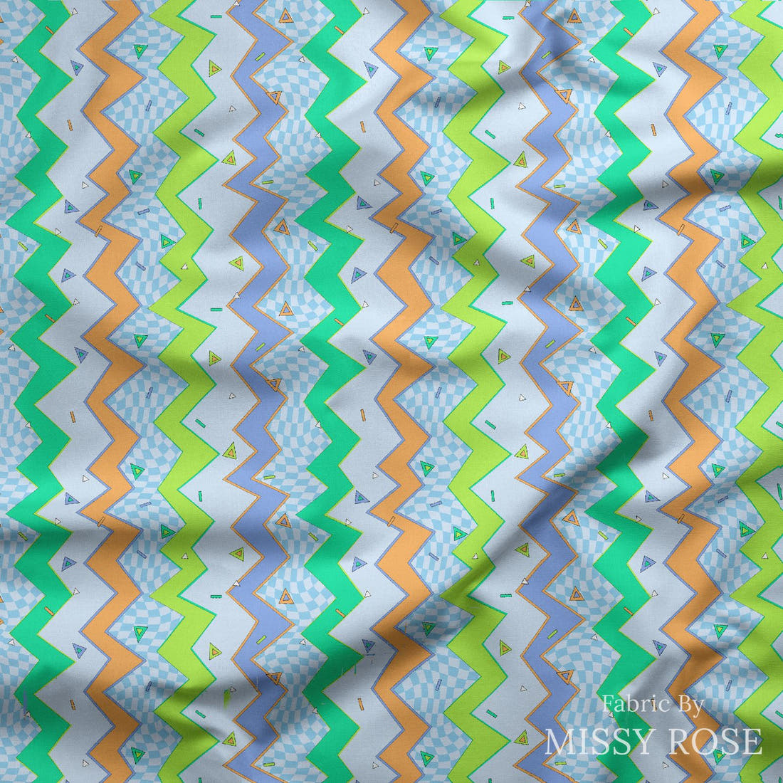 Studio Saturate Fabric 04 draped fabric mockup - custom printed fabric by the metre | Fabric by Missy Rose
