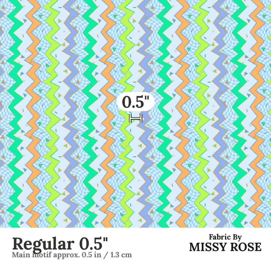 Studio Saturate Fabric 04 Regular 0.5 inch print scale guide | Fabric by Missy Rose