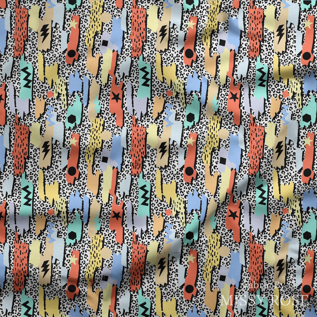 Studio Saturate Fabric 05 draped fabric mockup - custom printed fabric by the metre | Fabric by Missy Rose