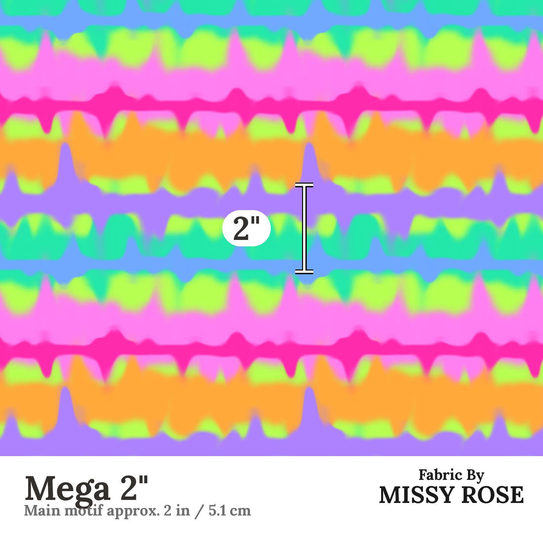 Studio Saturate Fabric 06 Mega 2 inch print scale guide | Fabric by Missy Rose