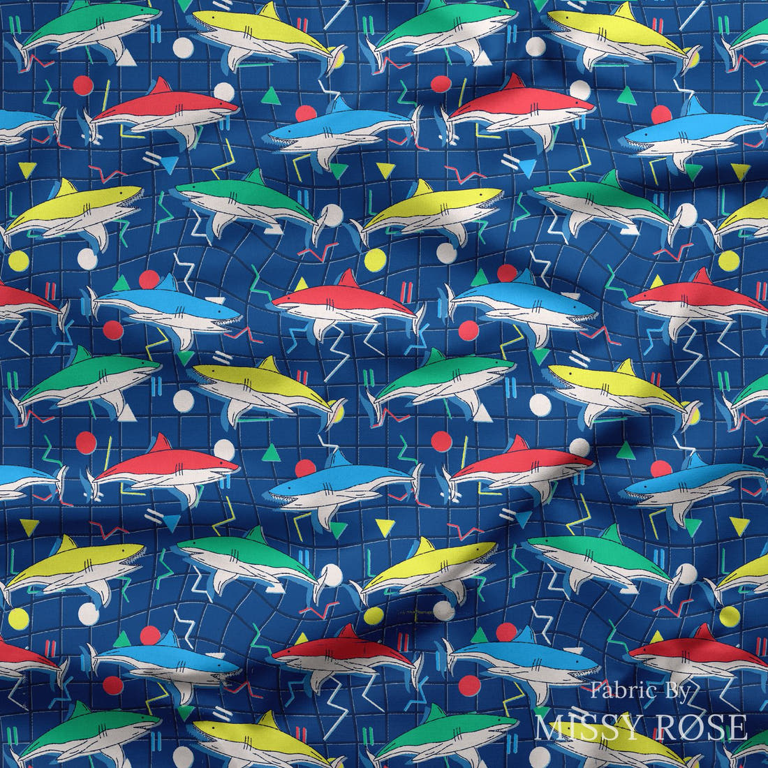 Studio Saturate Fabric 07 draped fabric mockup - custom printed fabric by the metre | Fabric by Missy Rose