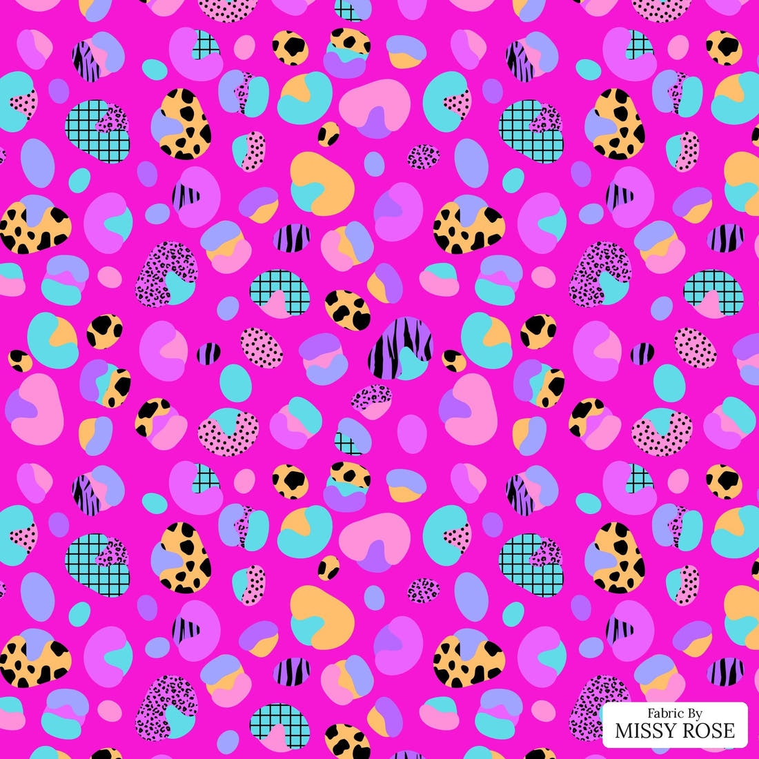 Studio Saturate Fabric 09 - flat view of the print, zoom in for detail | Fabric by Missy Rose