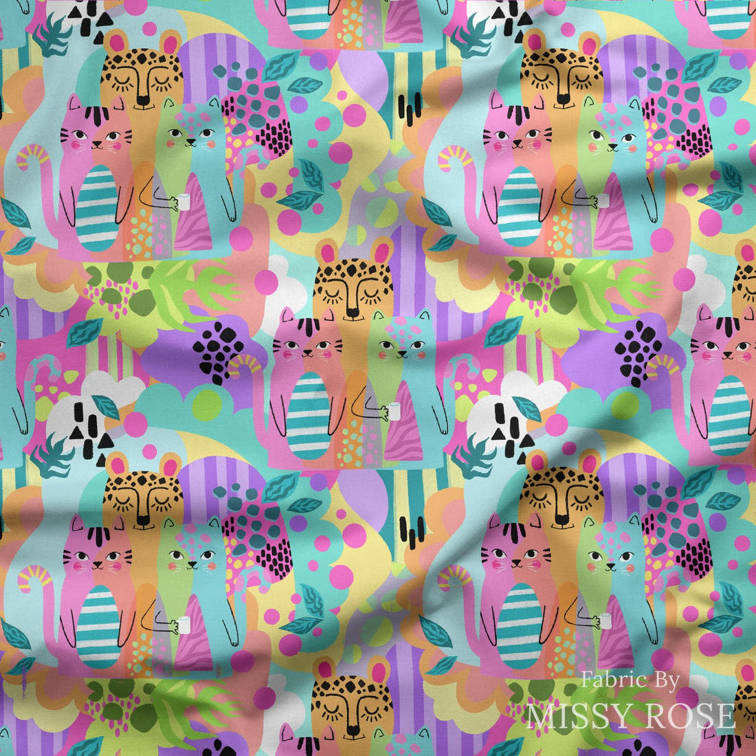 Studio Saturate Fabric 10 draped fabric mockup - custom printed fabric by the metre | Fabric by Missy Rose