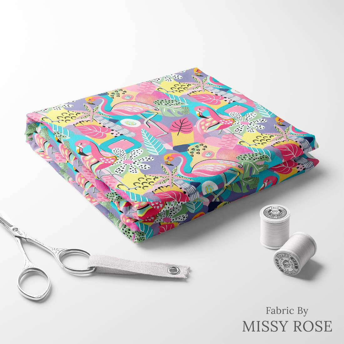 Studio Saturate Fabric 11 folded fabric stack with matching thread - pre-order fabric Australia | Fabric by Missy Rose