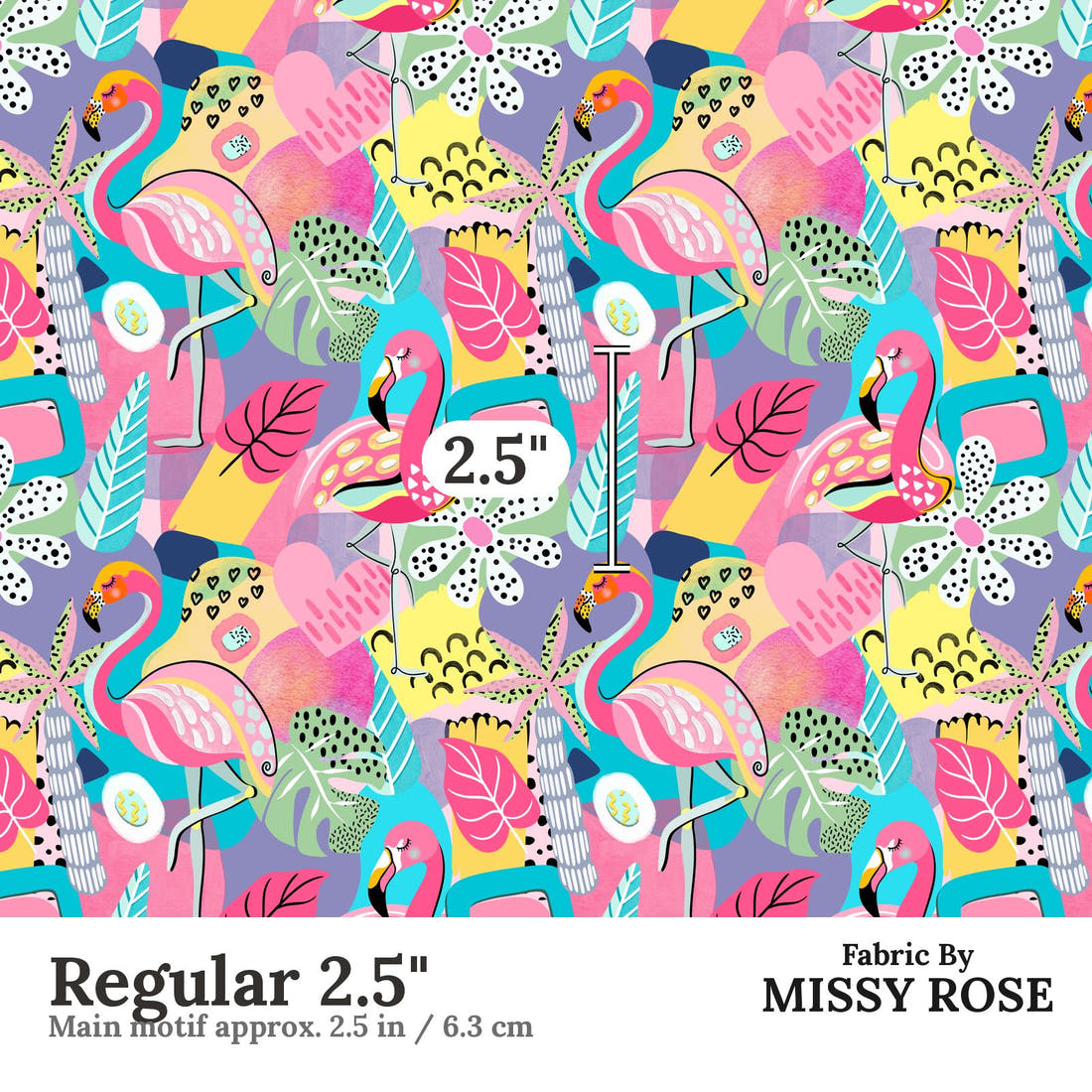 Studio Saturate Fabric 11 Regular 2.5 inch print scale guide | Fabric by Missy Rose