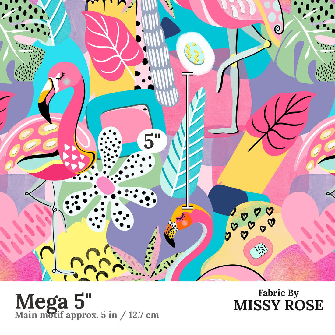 Studio Saturate Fabric 11 Mega 5 inch print scale guide | Fabric by Missy Rose