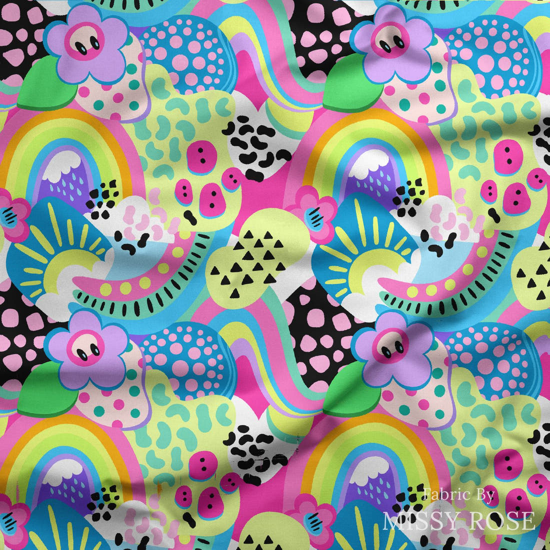 Studio Saturate Fabric 13 draped fabric mockup - custom printed fabric by the metre | Fabric by Missy Rose