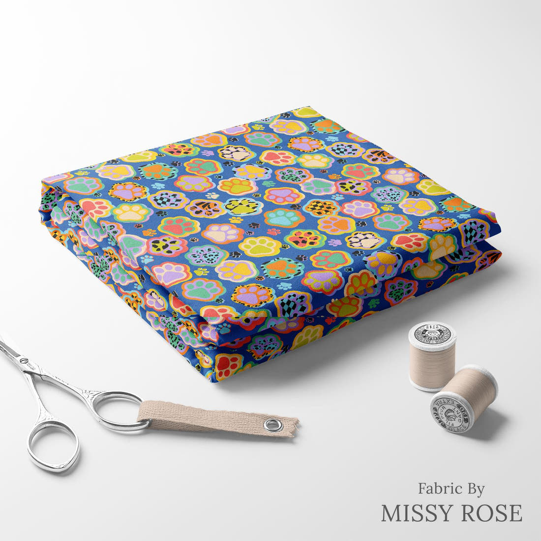 Studio Saturate Fabric 15 folded fabric stack with matching thread - pre-order fabric Australia | Fabric by Missy Rose