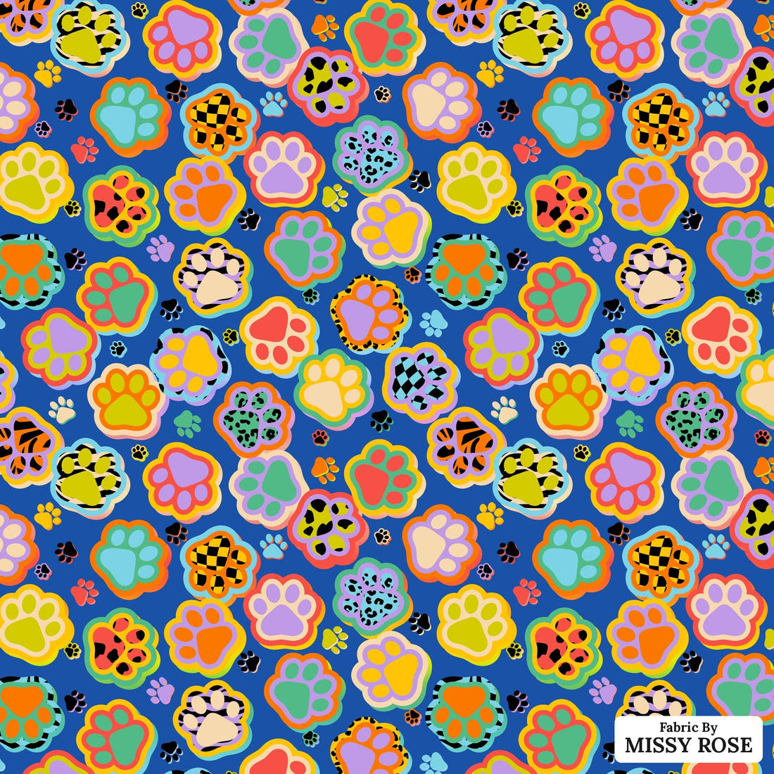 Studio Saturate Fabric 15 - flat view of the print, zoom in for detail | Fabric by Missy Rose