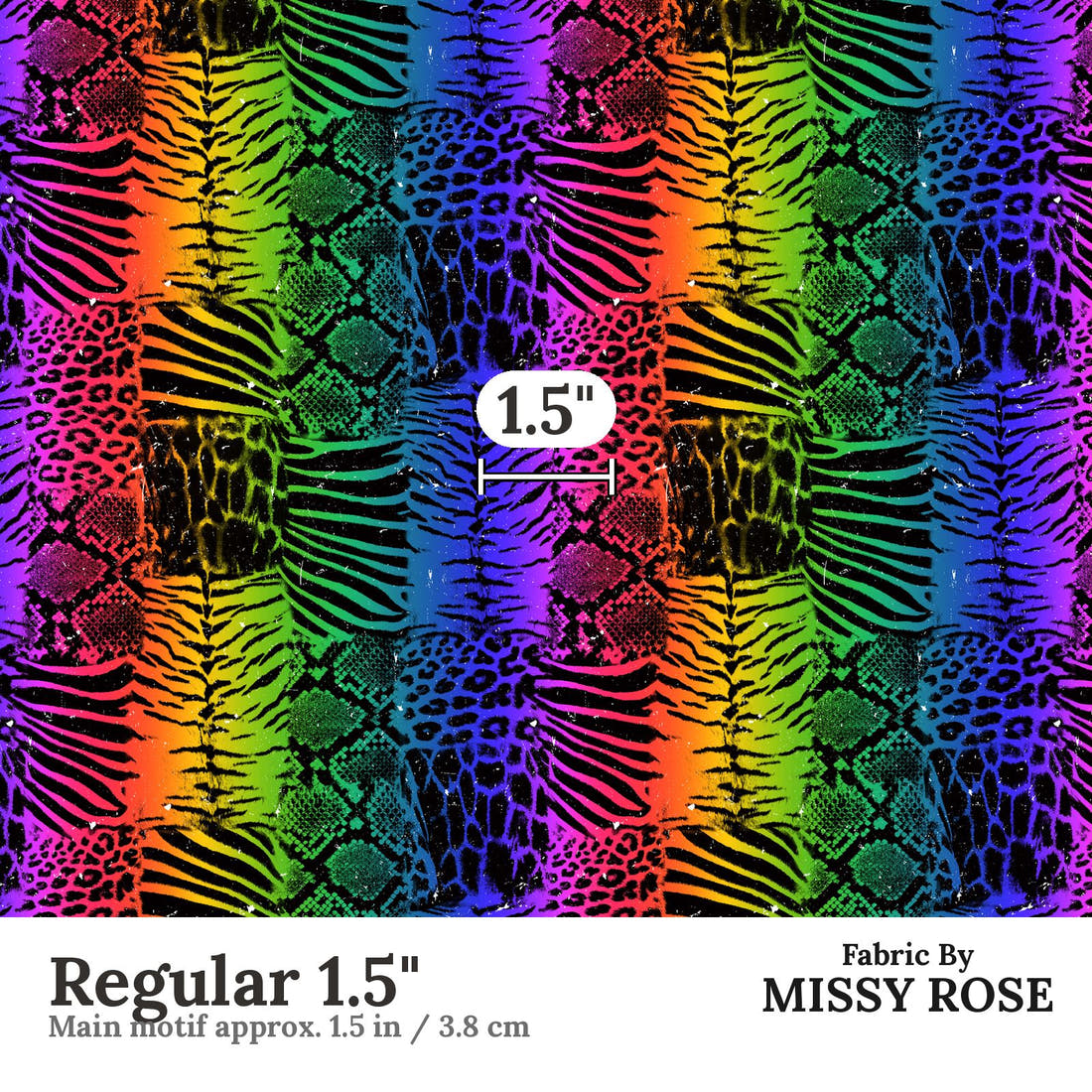 Studio Saturate Fabric 16 Regular 1.5 inch print scale guide | Fabric by Missy Rose