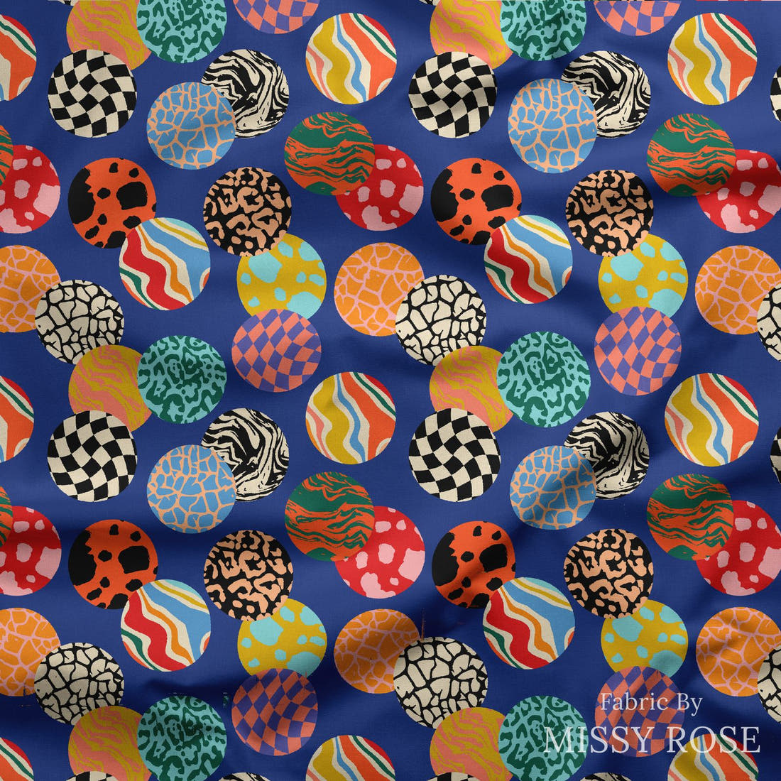 Studio Saturate Fabric 17 draped fabric mockup - custom printed fabric by the metre | Fabric by Missy Rose