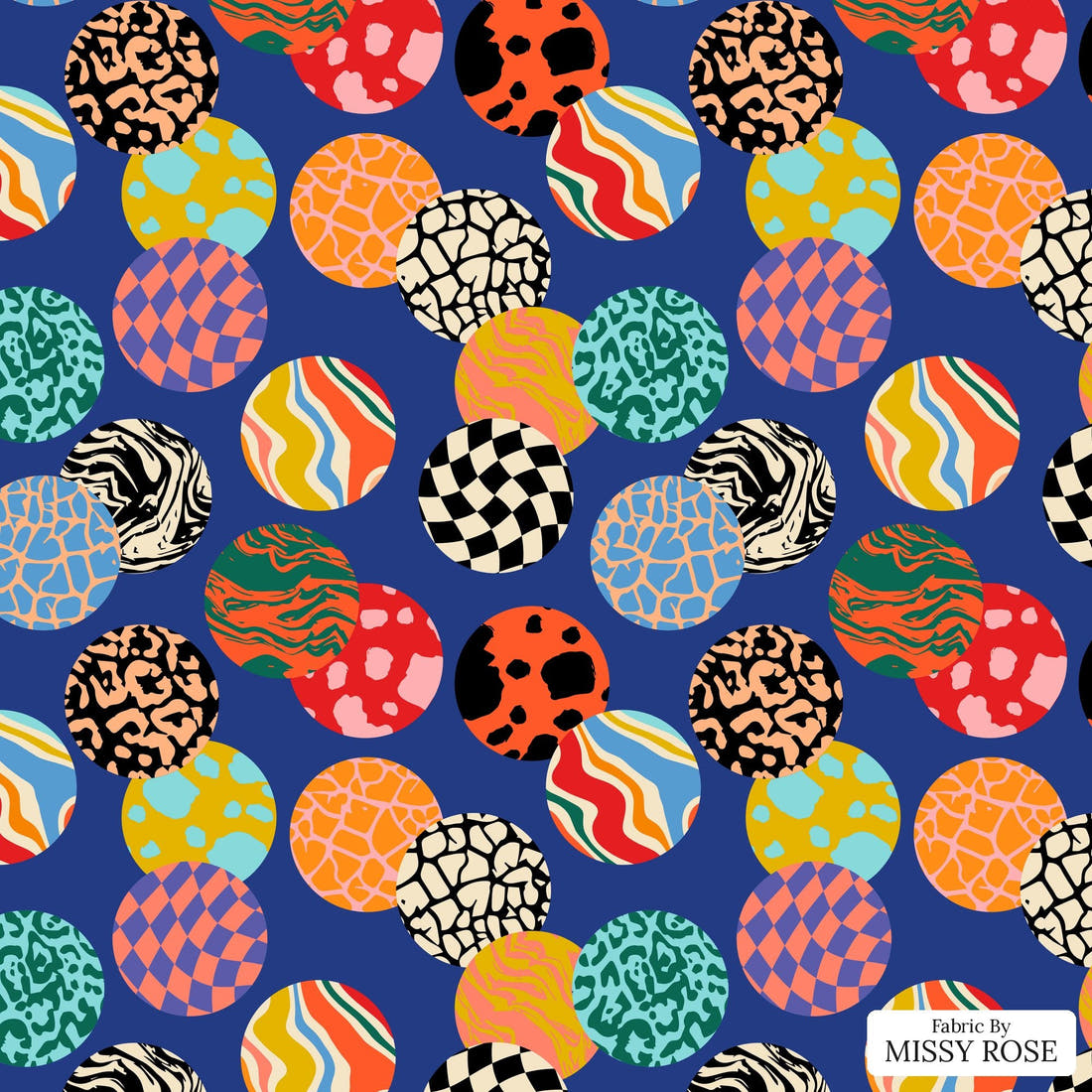Studio Saturate Fabric 17 - flat view of the print, zoom in for detail | Fabric by Missy Rose