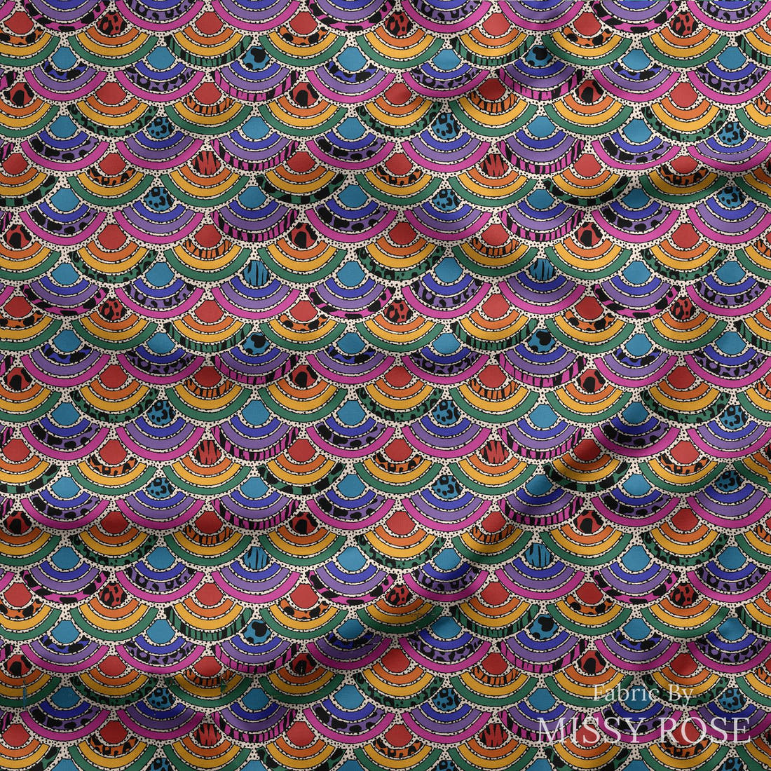 Studio Saturate Fabric 19 draped fabric mockup - custom printed fabric by the metre | Fabric by Missy Rose