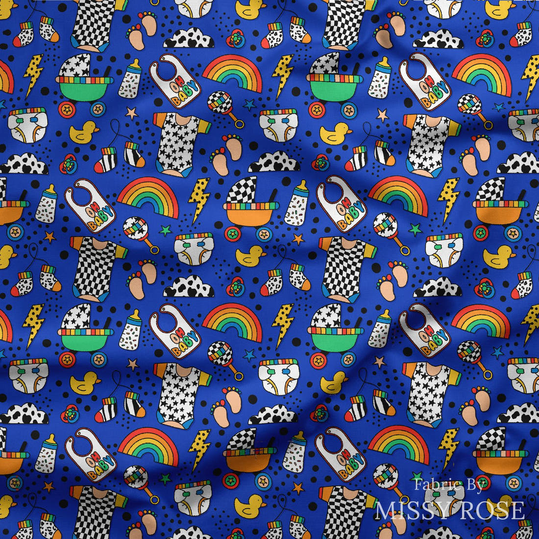 Studio Saturate Fabric 20 draped fabric mockup - custom printed fabric by the metre | Fabric by Missy Rose