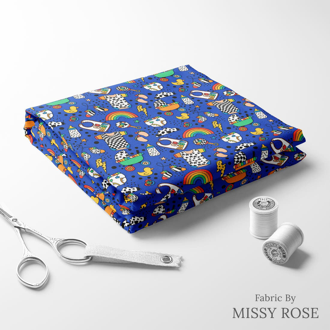 Studio Saturate Fabric 20 folded fabric stack with matching thread - pre-order fabric Australia | Fabric by Missy Rose