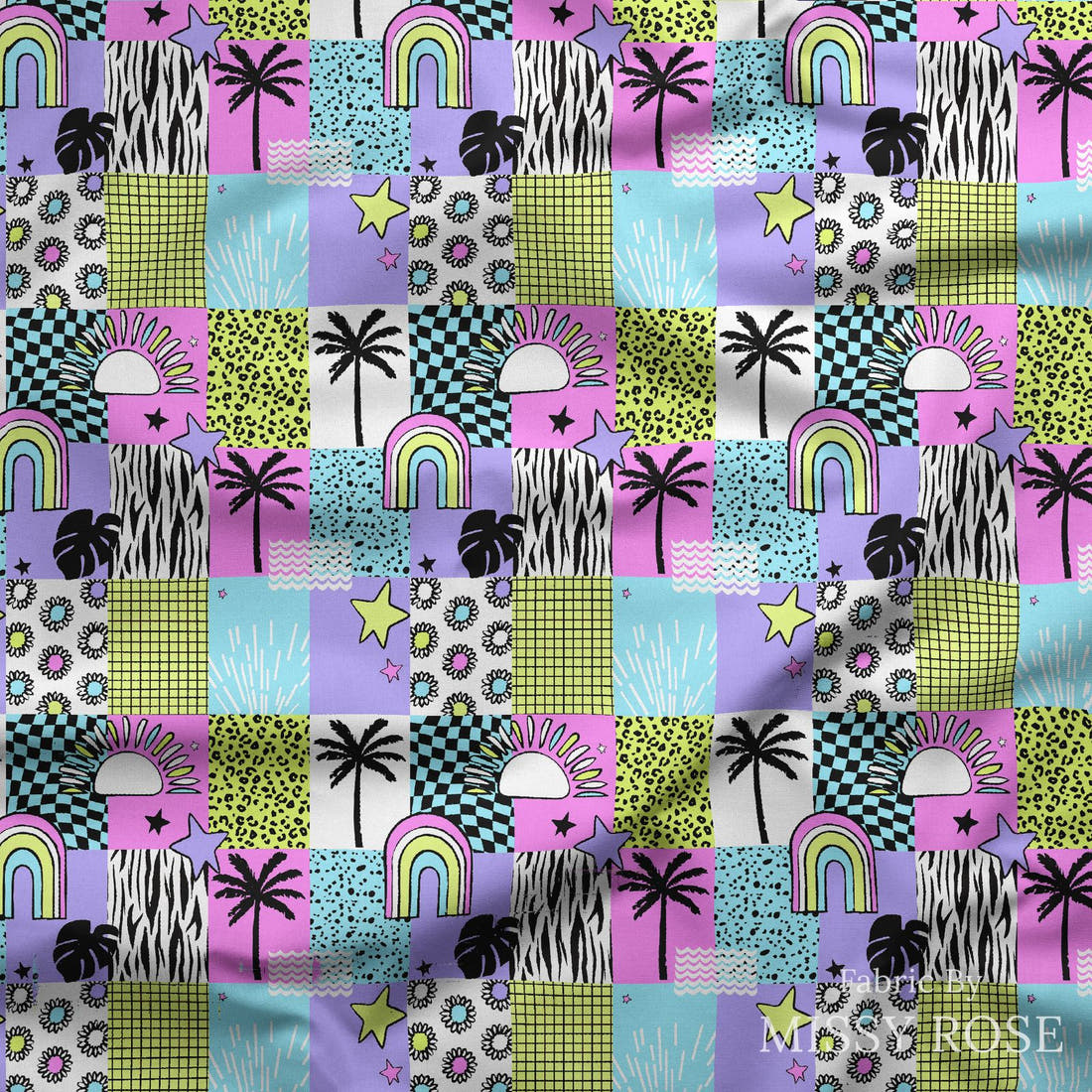Studio Saturate Fabric 21 draped fabric mockup - custom printed fabric by the metre | Fabric by Missy Rose