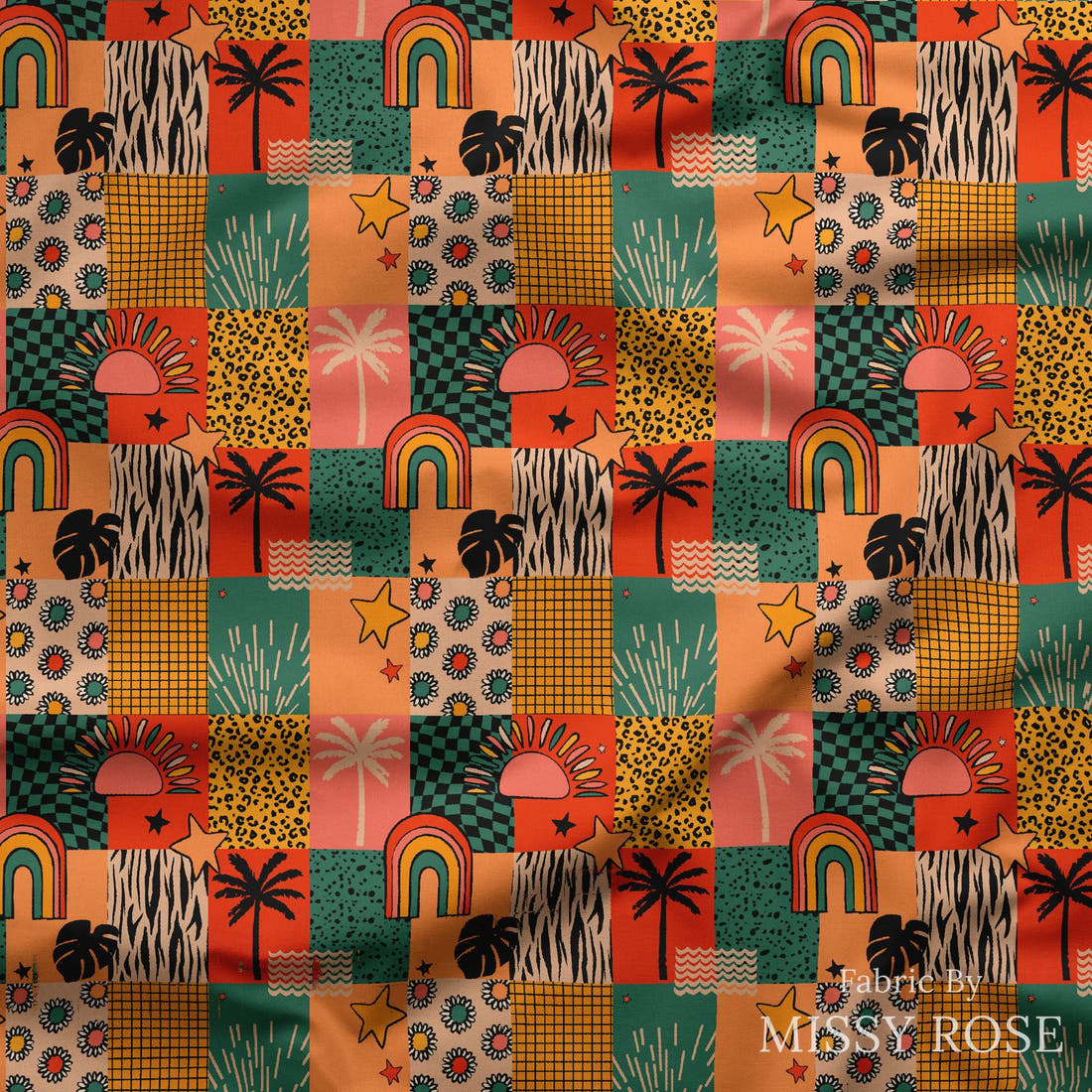 Studio Saturate Fabric 22 draped fabric mockup - custom printed fabric by the metre | Fabric by Missy Rose