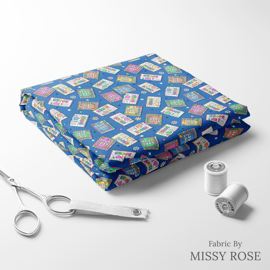 Studio Saturate Fabric 23 folded fabric stack with matching thread - pre-order fabric Australia | Fabric by Missy Rose