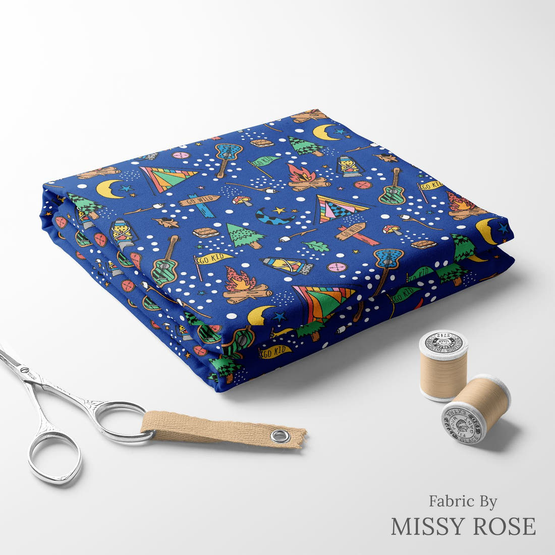 Studio Saturate Fabric 24 folded fabric stack with matching thread - pre-order fabric Australia | Fabric by Missy Rose