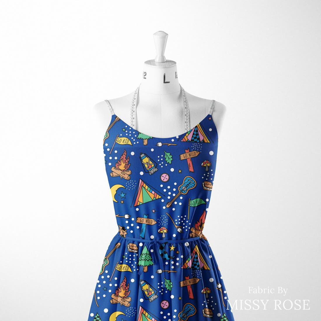 Studio Saturate Fabric 24 sewn into a women's dress - see how the print looks made up | Fabric by Missy Rose