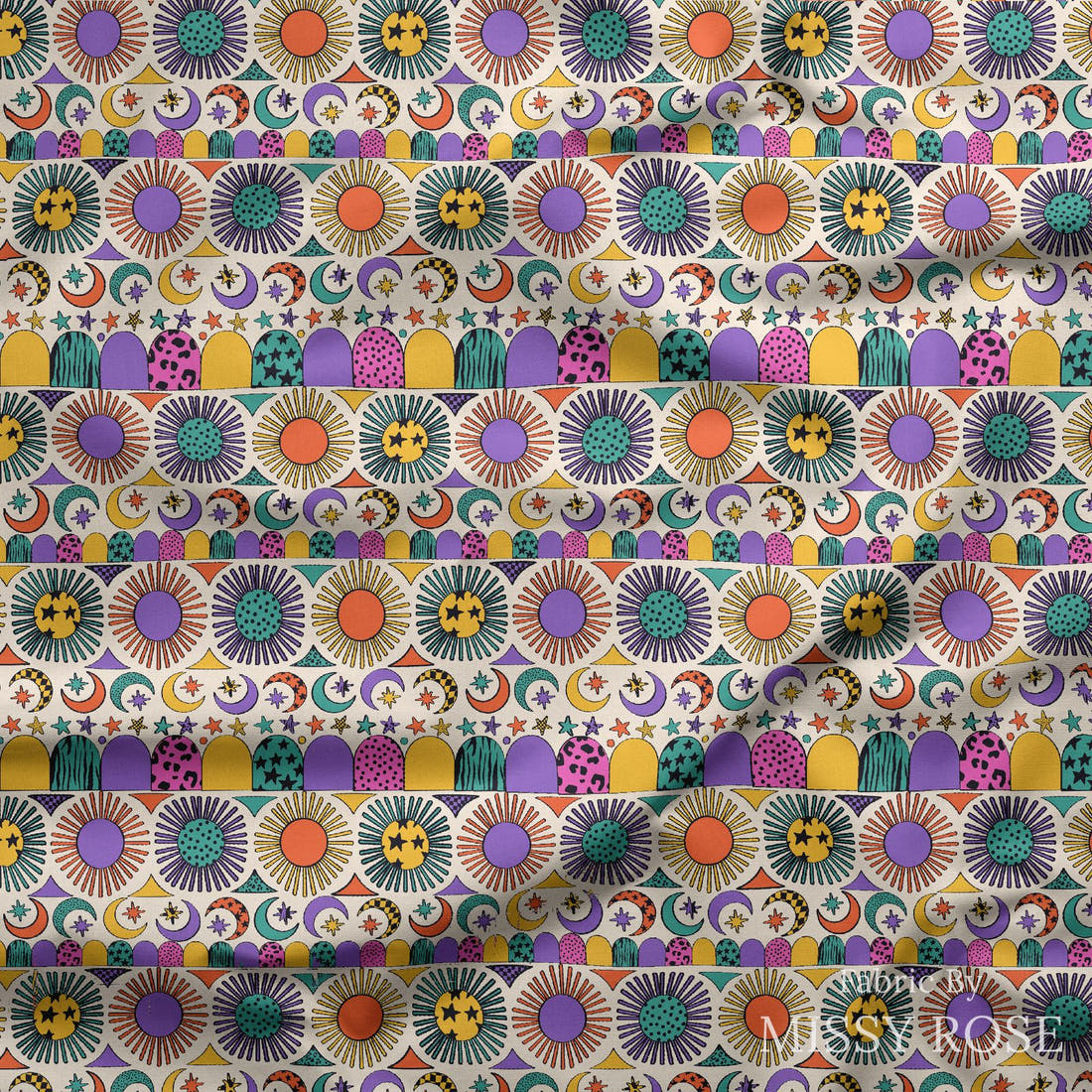 Studio Saturate Fabric 25 draped fabric mockup - custom printed fabric by the metre | Fabric by Missy Rose