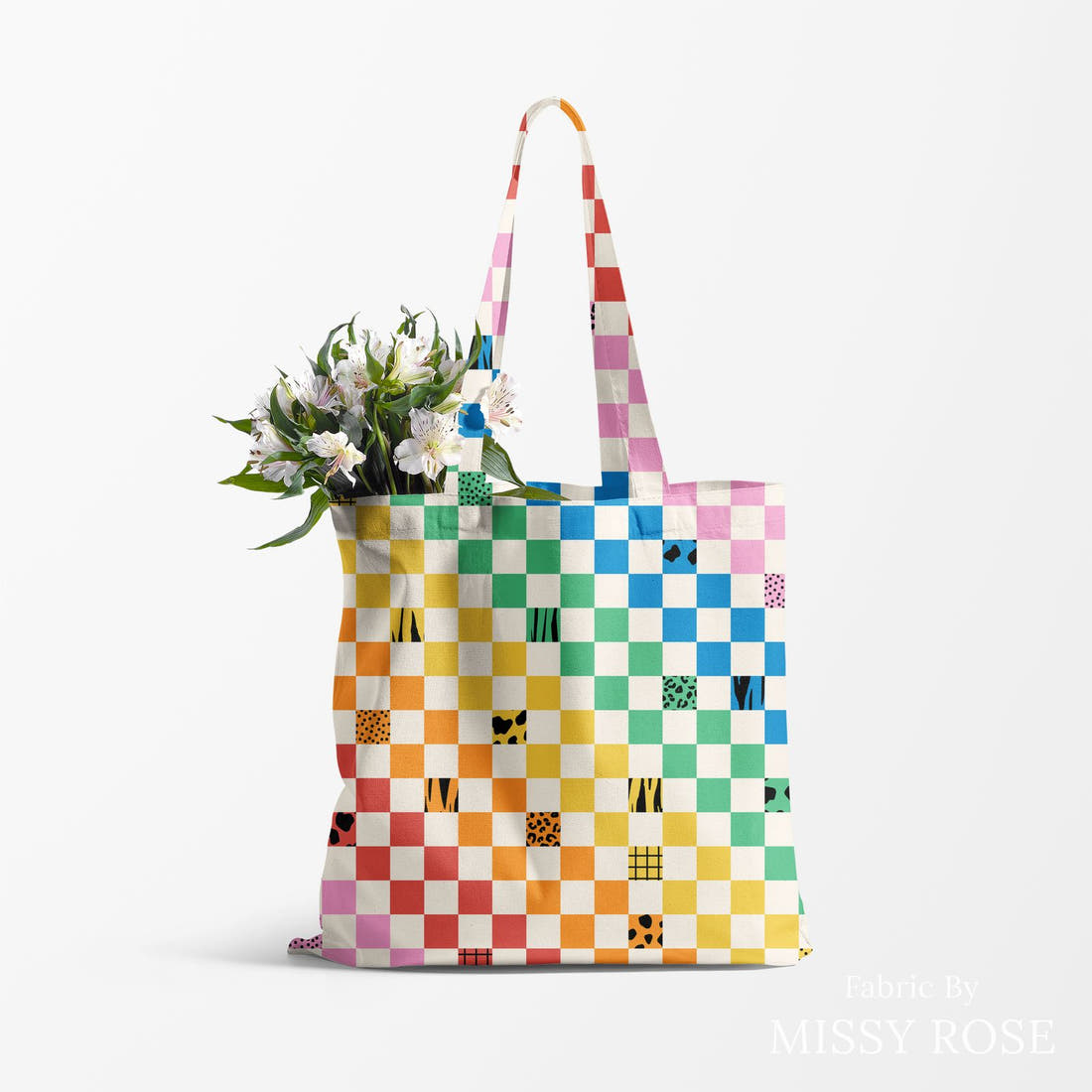 Studio Saturate Fabric 26 made up as a tote bag - see how the print looks made up | Fabric by Missy Rose