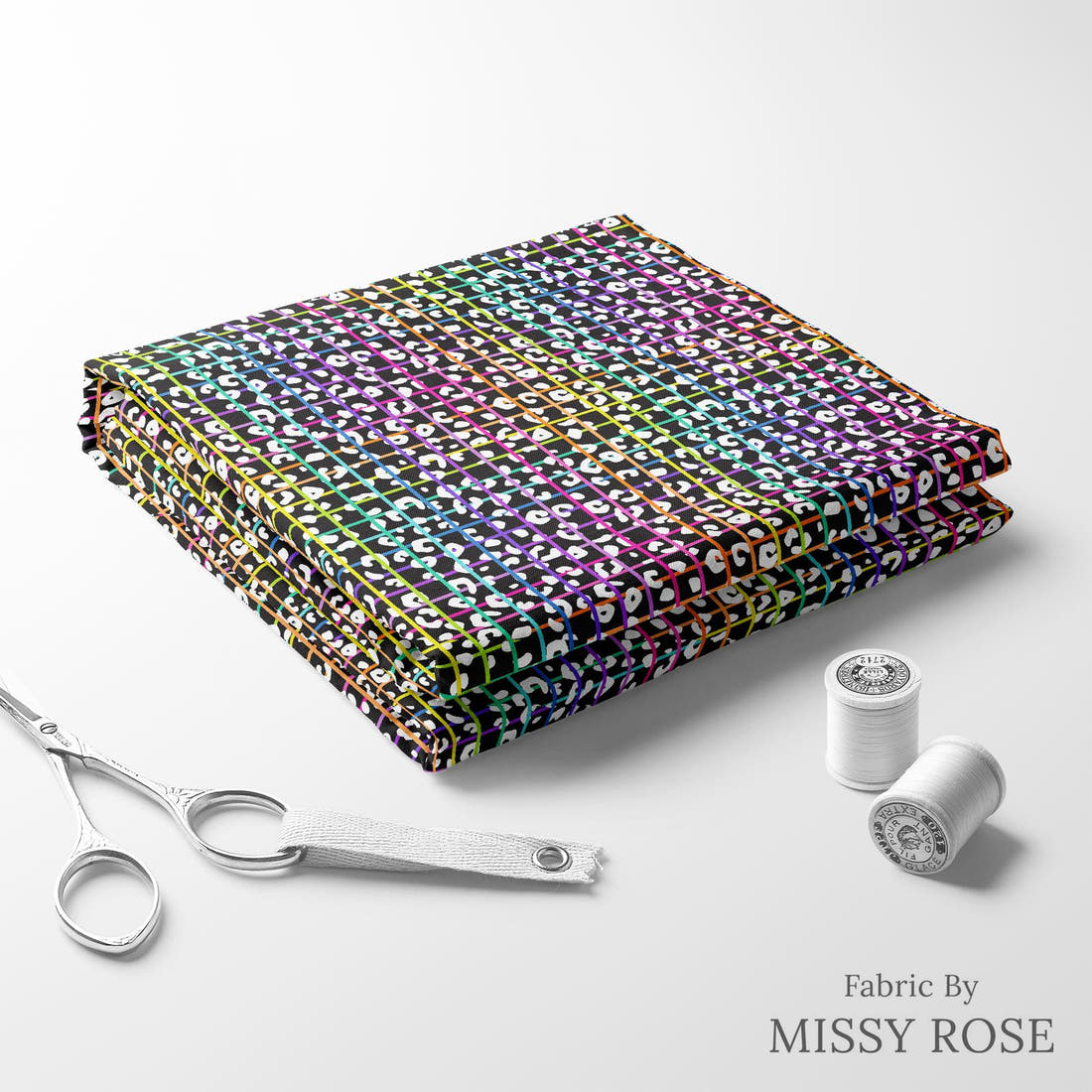 Studio Saturate Fabric 27 folded fabric stack with matching thread - pre-order fabric Australia | Fabric by Missy Rose