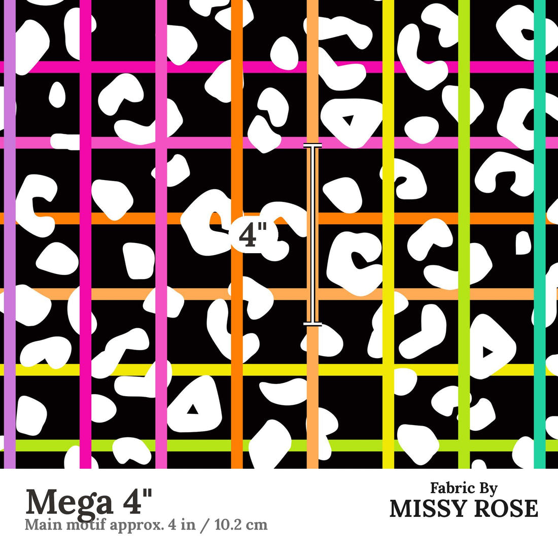 Studio Saturate Fabric 27 Mega 4 inch print scale guide | Fabric by Missy Rose
