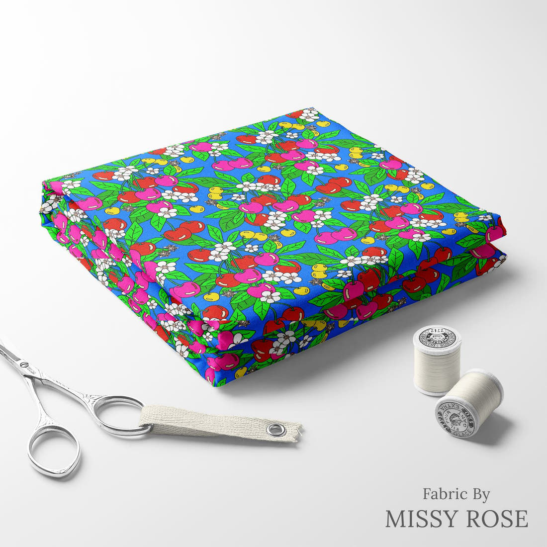 Studio Saturate Fabric 28 folded fabric stack with matching thread - pre-order fabric Australia | Fabric by Missy Rose