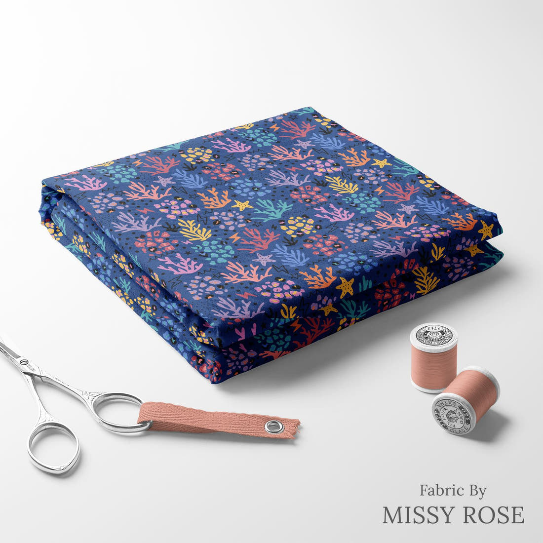 Studio Saturate Fabric 30 folded fabric stack with matching thread - pre-order fabric Australia | Fabric by Missy Rose