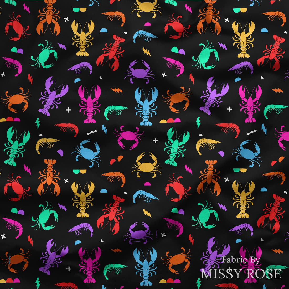 Studio Saturate Fabric 31 draped fabric mockup - custom printed fabric by the metre | Fabric by Missy Rose