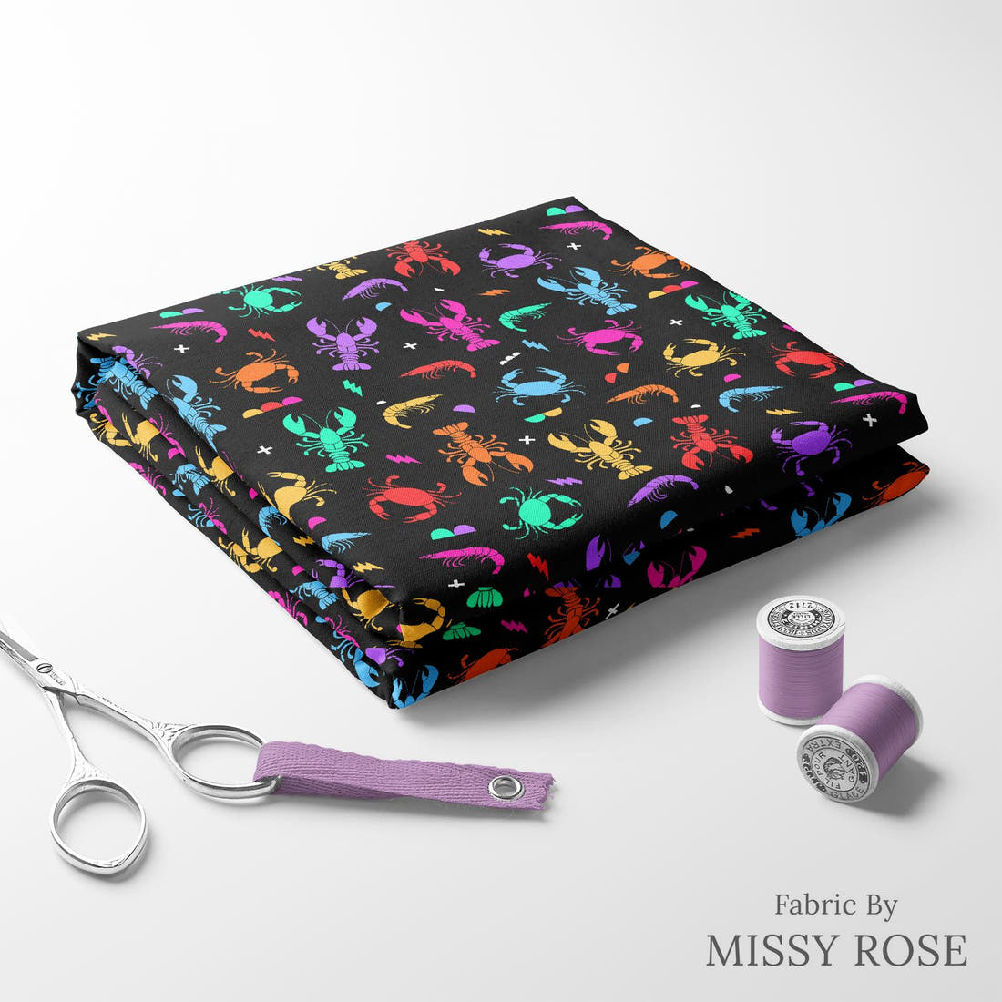 Studio Saturate Fabric 31 folded fabric stack with matching thread - pre-order fabric Australia | Fabric by Missy Rose